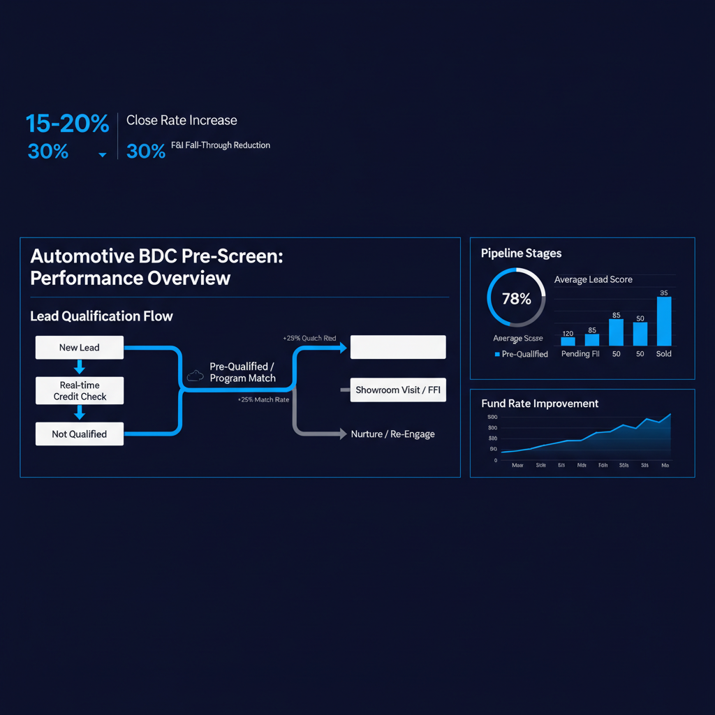 Automotive BDC Pre-Screen: Best Practices to Boost Close Rates 2026, FunnelFi blog cover