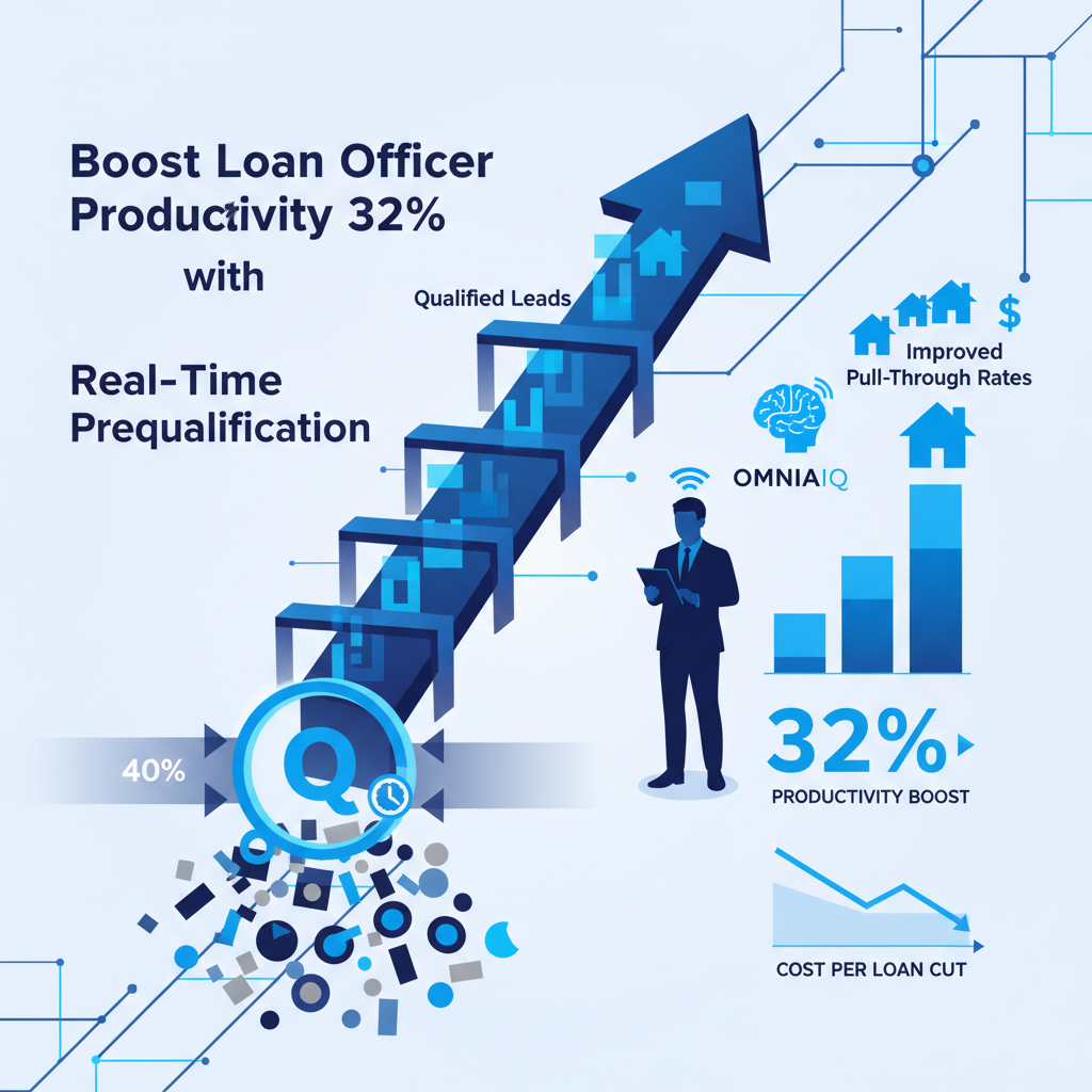 Boost Loan Officer Productivity 32% with Real-Time Prequalification — OmniaIQ blog cover