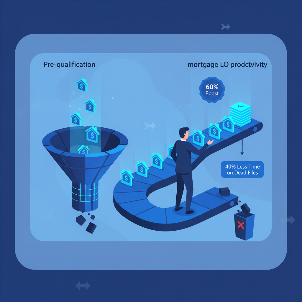 Boost Mortgage LO Productivity 60% with Prequalification Tools, FunnelFi blog cover
