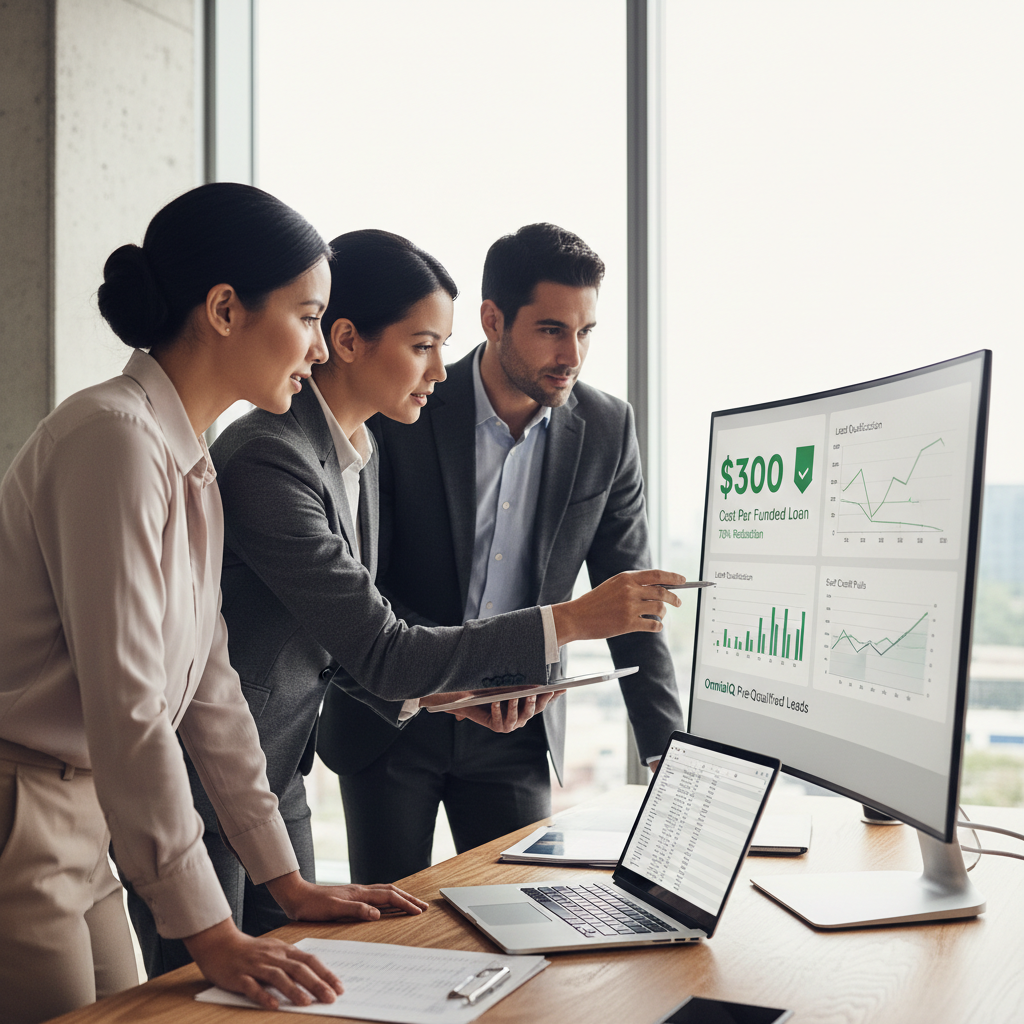 Cost Per Funded Loan: The 2026 Playbook for SMB Lenders — OmniaIQ blog cover