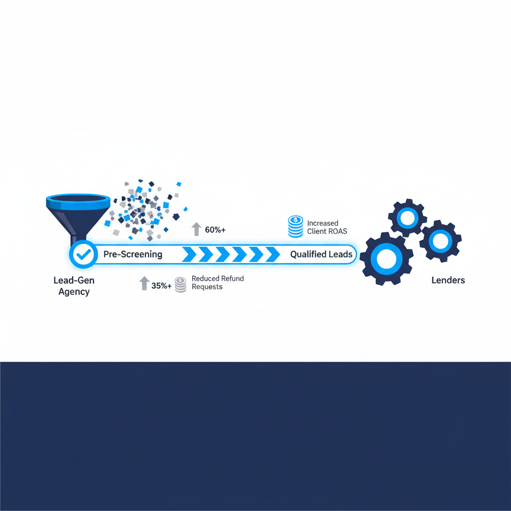 Boost Agency ROAS: Pre-Screening Leads Before Delivery to Lenders, FunnelFi blog cover