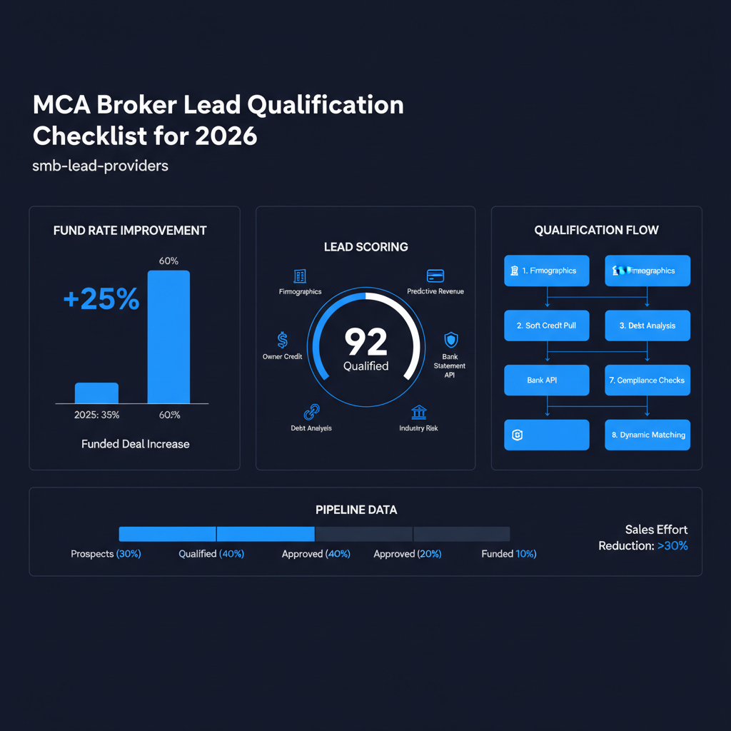 MCA Broker Lead Qualification Checklist for 2026 — OmniaIQ blog cover